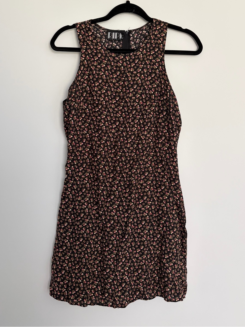 Vintage 90s RIP Clothing Ditsy Floral Mini Dress Fairy Grunge Cottagecore Small